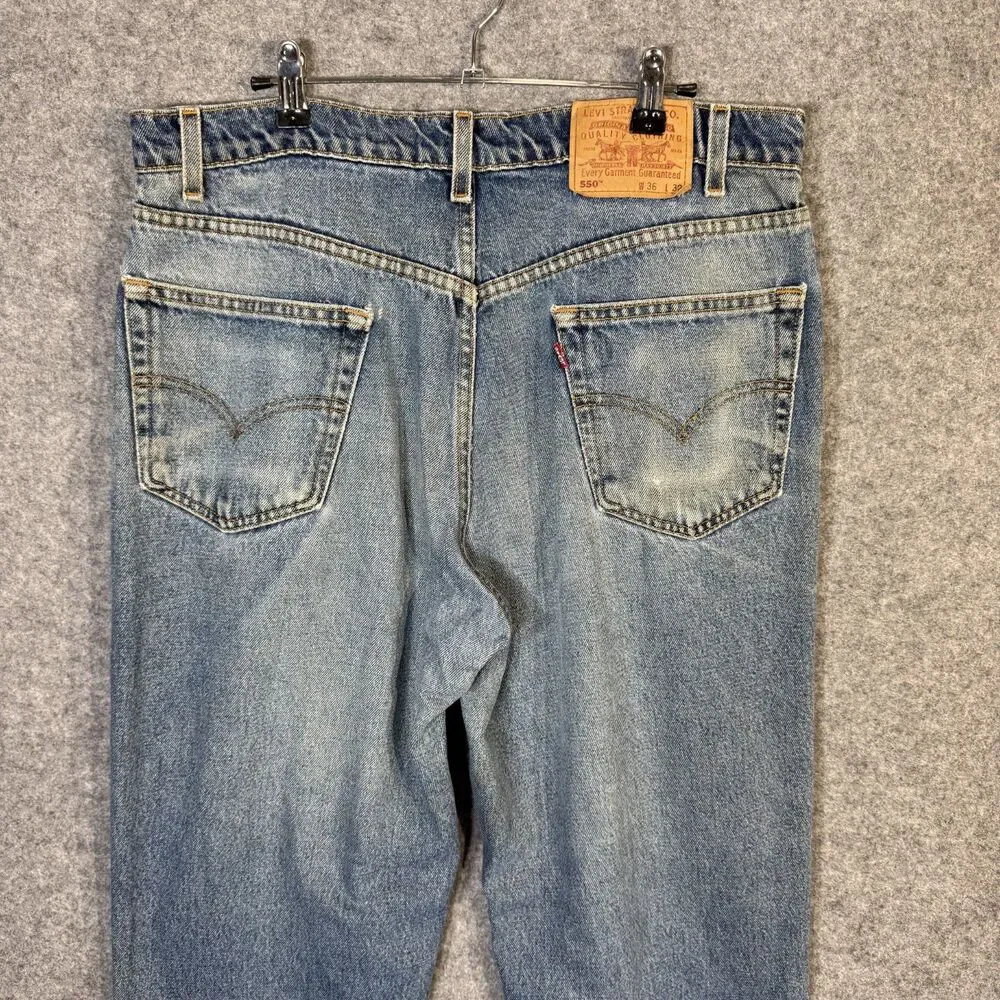 Vintage Levi Strauss & Co. 550 Mens Denim Blue Jeans Relaxed Fit 1998 Size 36x32